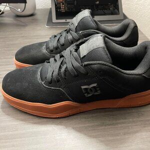 DC Central Shoes All Black with Full Gum Bottom Skate Suede Leather Mens Sz 10